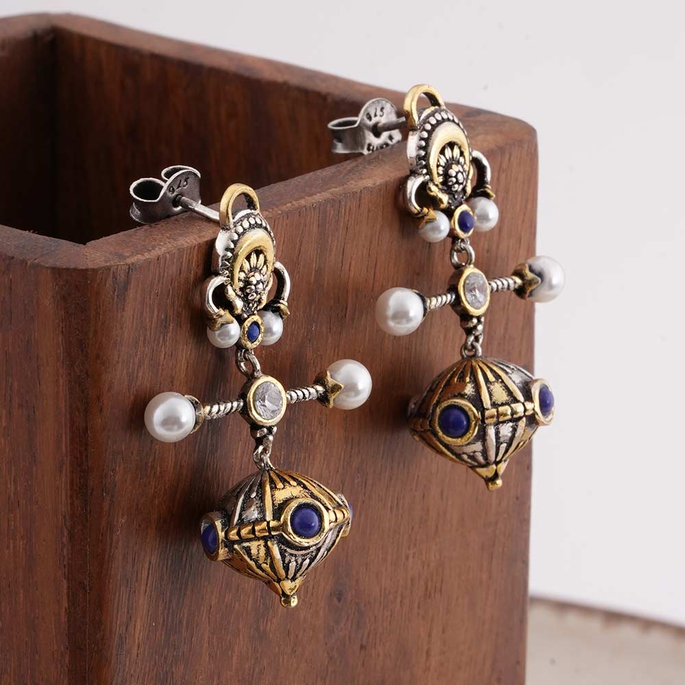 925 Silver Tomb Mini Earrings