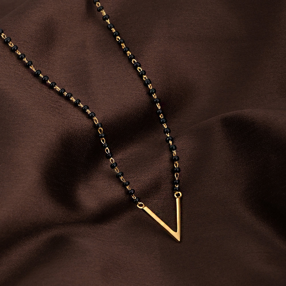 V-Shaped Gold Mangalsutra