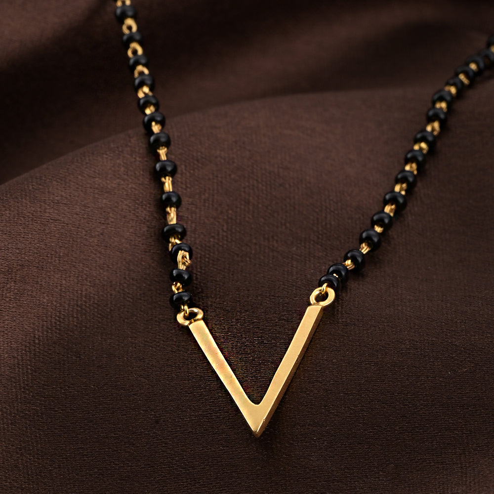 V-Shaped Gold Mangalsutra