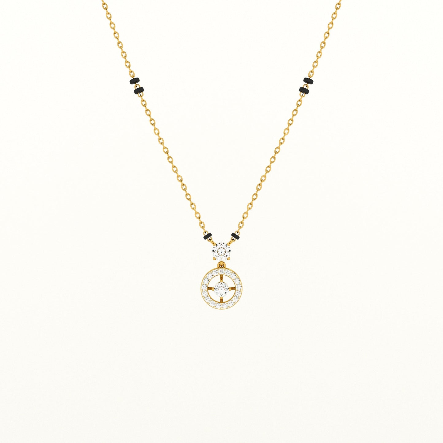 Shimmering Solitaire Bond 925 Sterling Silver Mangalsutra