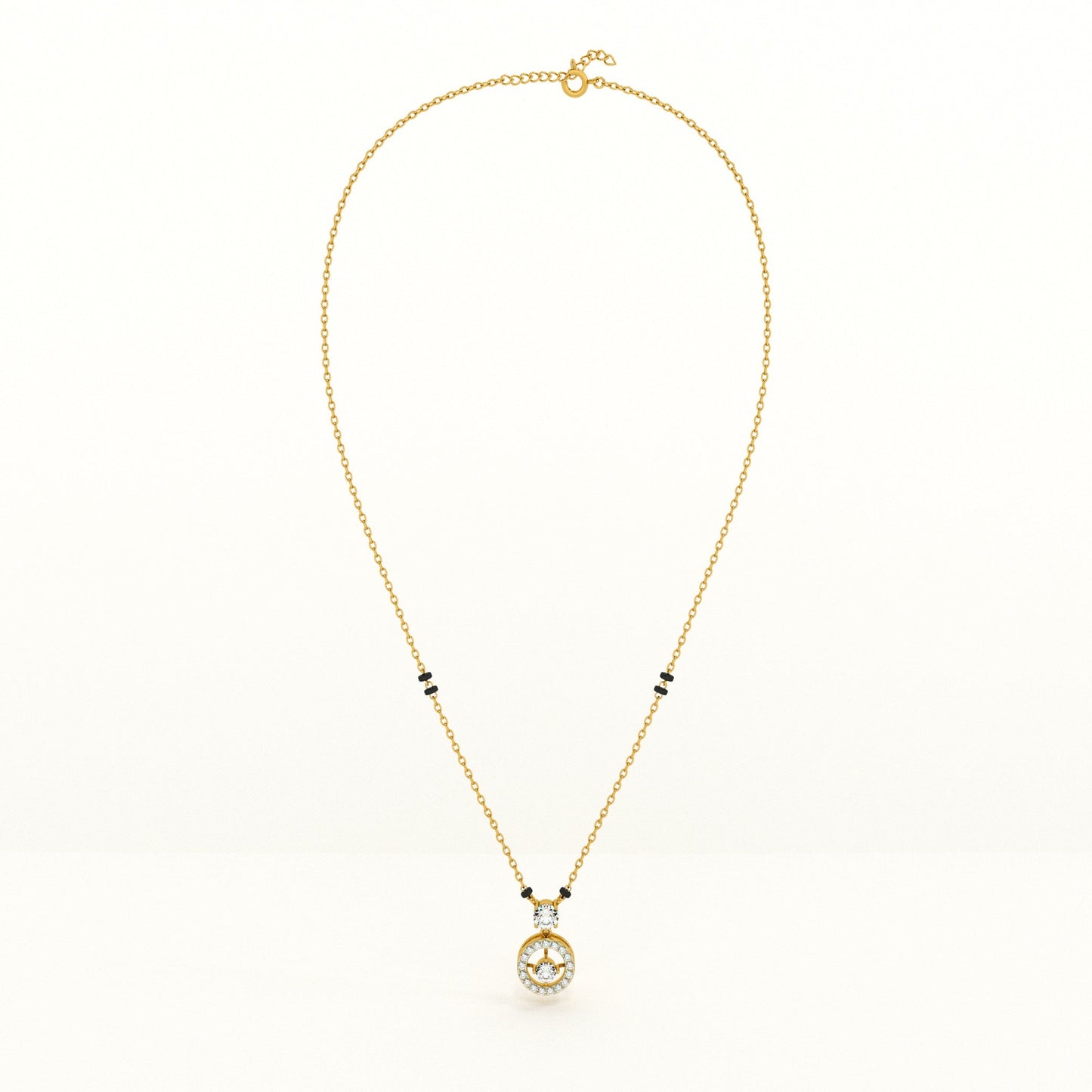 Shimmering Solitaire Bond 925 Sterling Silver Mangalsutra