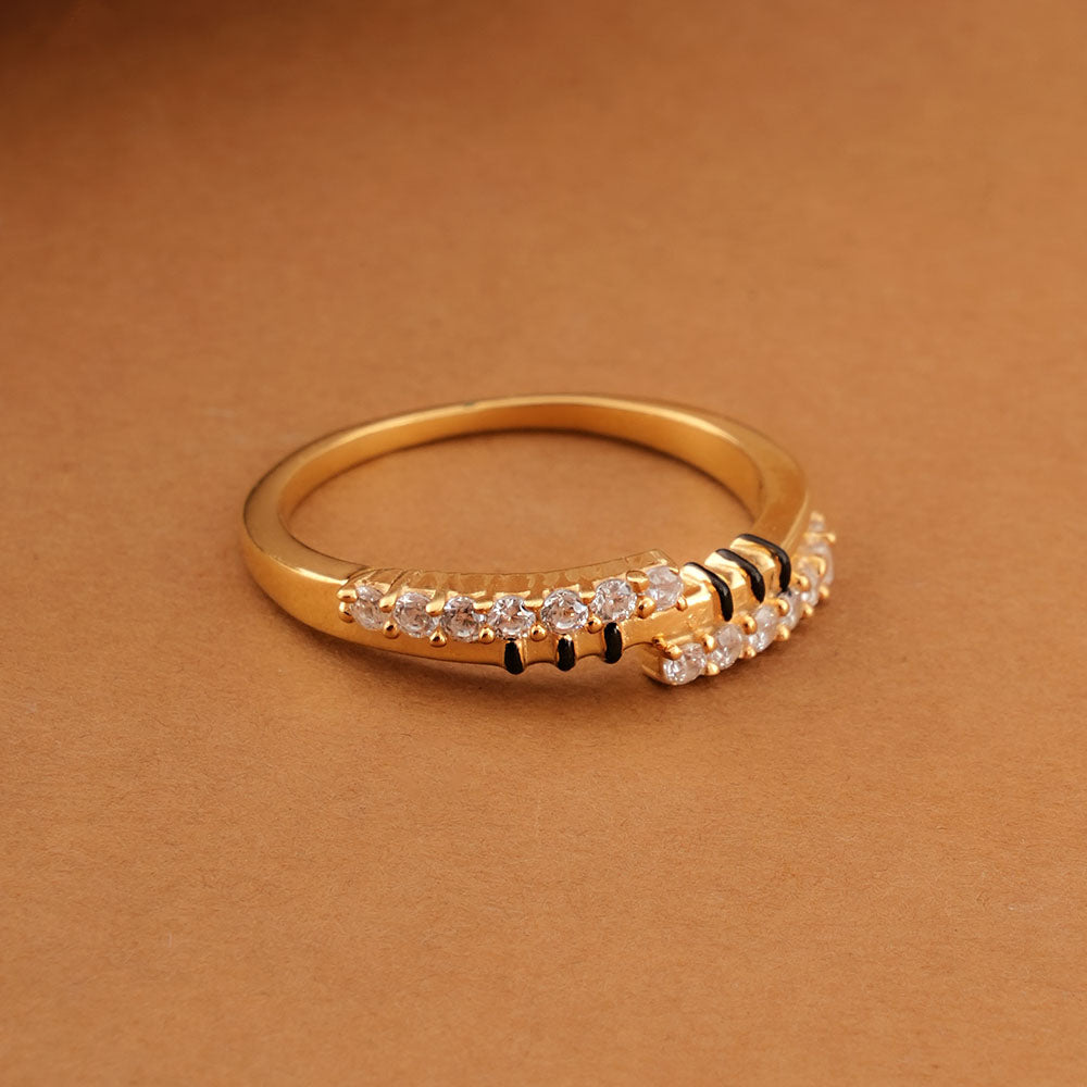 Modern 925 Sterling Silver Mangalsutra Ring