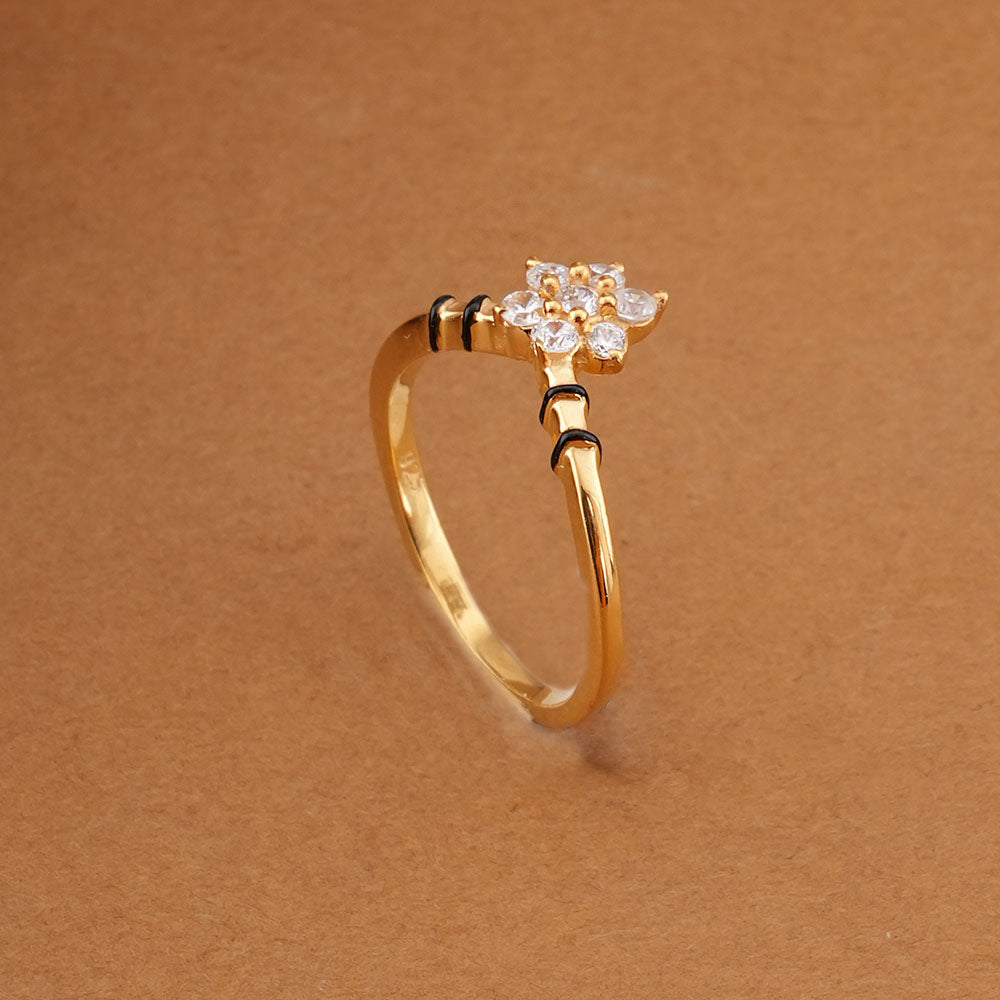 Star Cluster 925 Sterling Silver Mangalsutra Ring