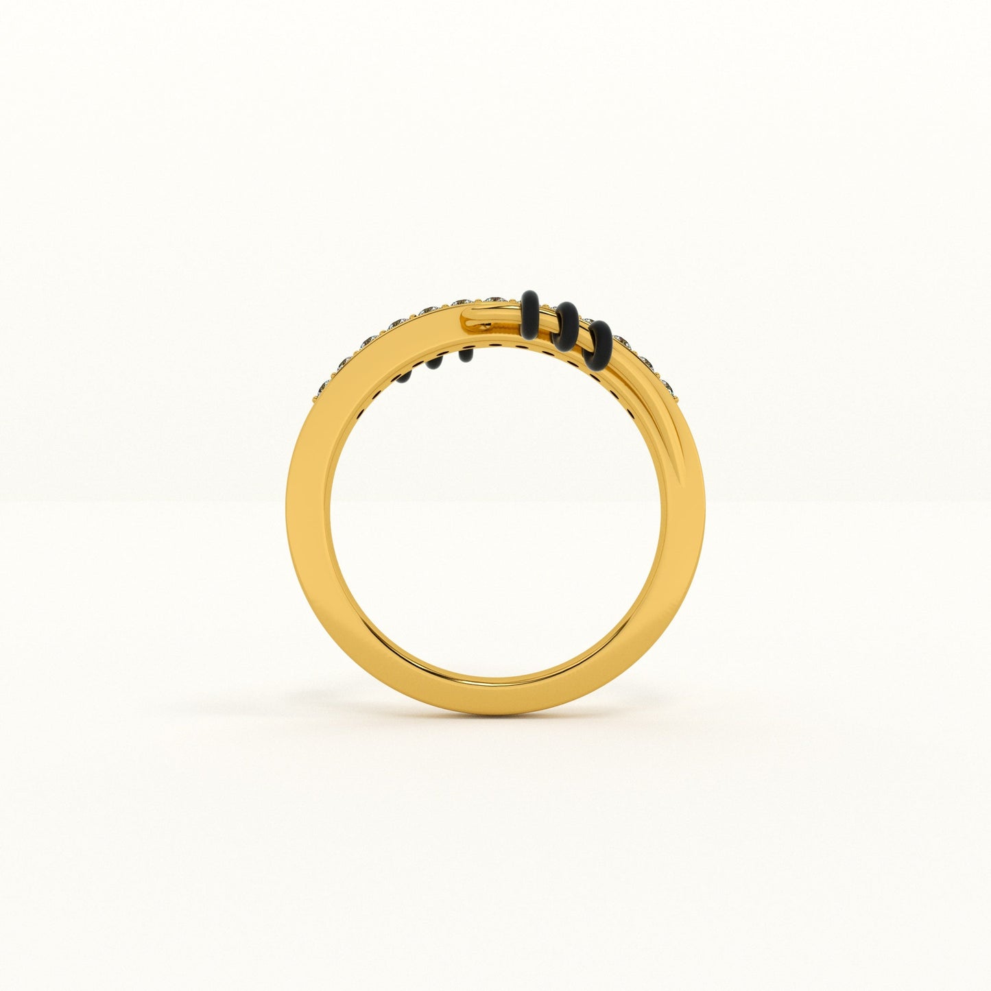 Wave Design 925 Sterling Silver Mangalsutra Ring