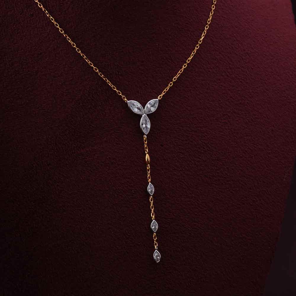 Serenity Lariate Necklace | 18K Gold Vermeil Plated