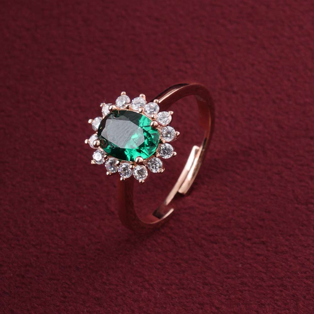 Emerald Cluster Ring | 18K Gold Vermeil Plated