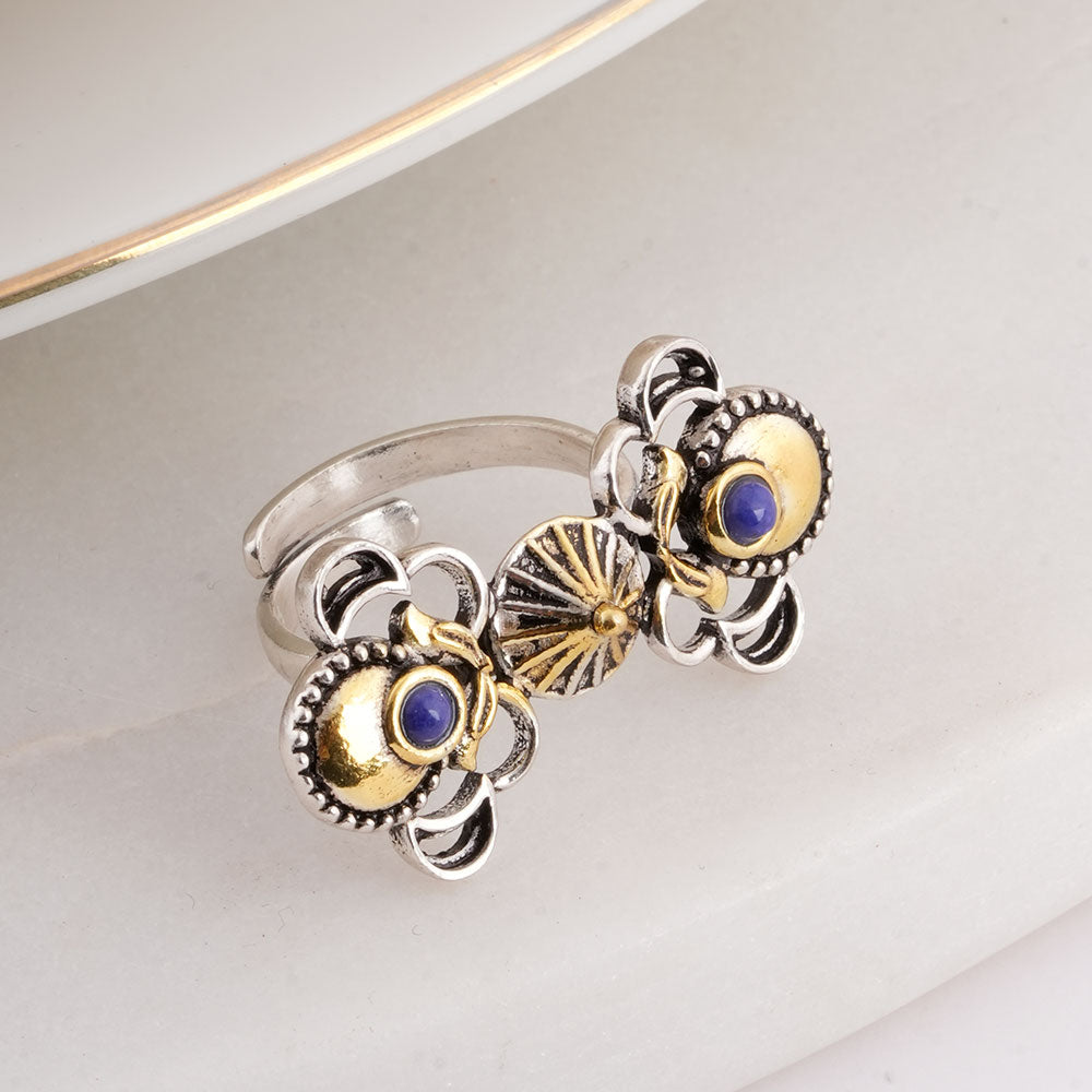925 Sterling Silver Tomb Statement Ring