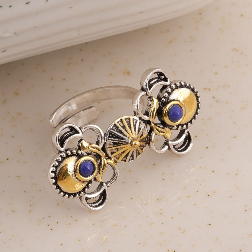 925 Sterling Silver Tomb Statement Ring