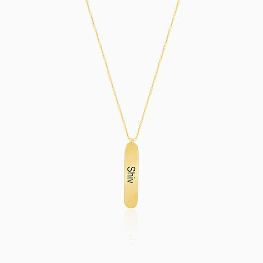 Golden Charming Double Sided Personalised Necklace