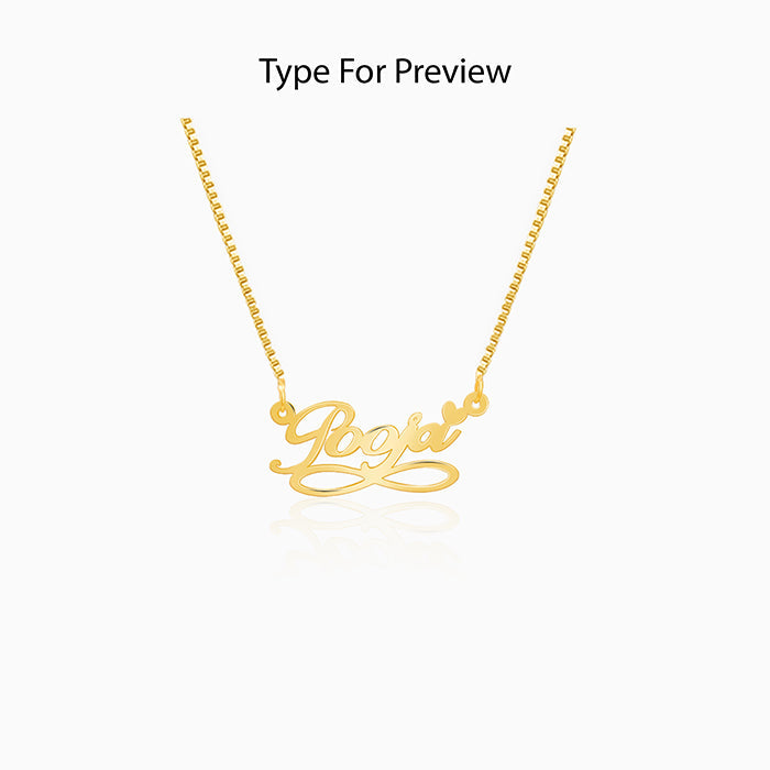 Golden Personalised Infinite Moments Necklace