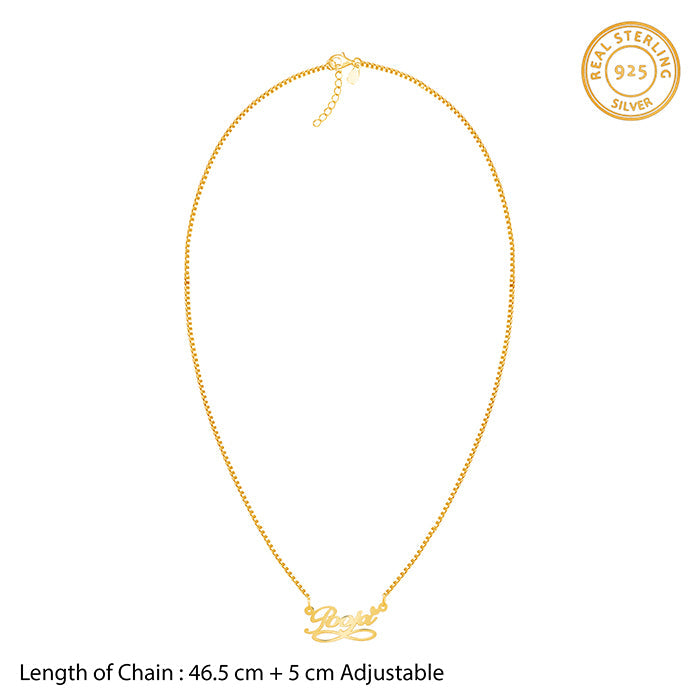 Golden Personalised Infinite Moments Necklace
