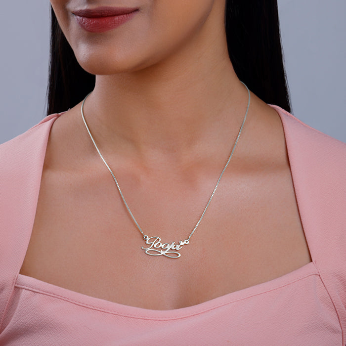 Silver Personalised Infinite Moments Necklace