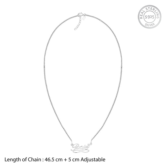 Silver Personalised Infinite Moments Necklace
