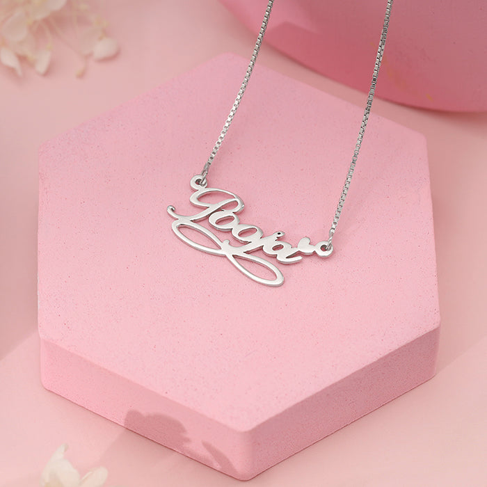 Silver Personalised Infinite Moments Necklace