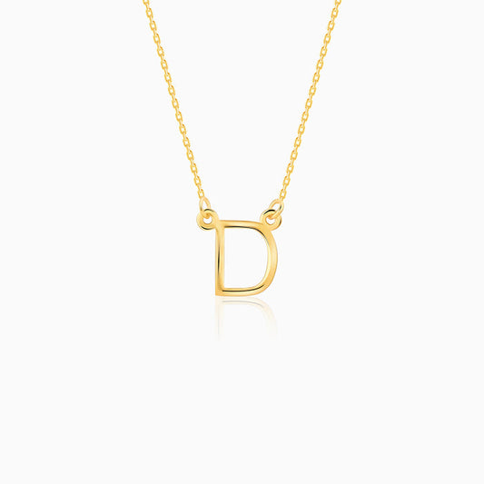 Golden Personalised Initial Necklace