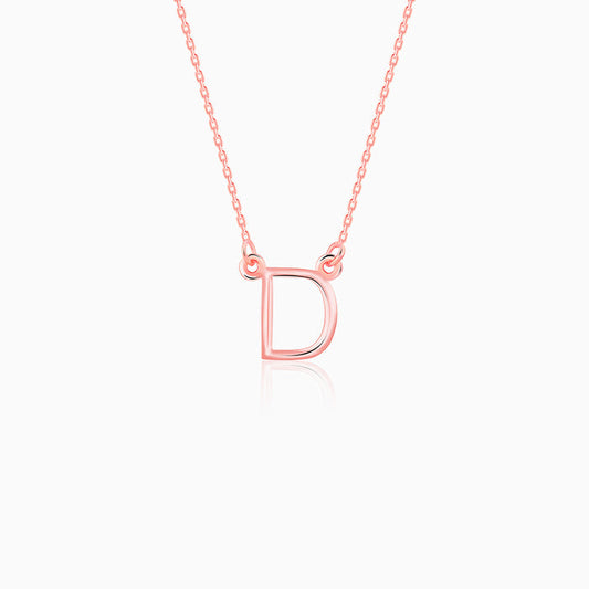 Rose Gold Personalised Initial Necklace