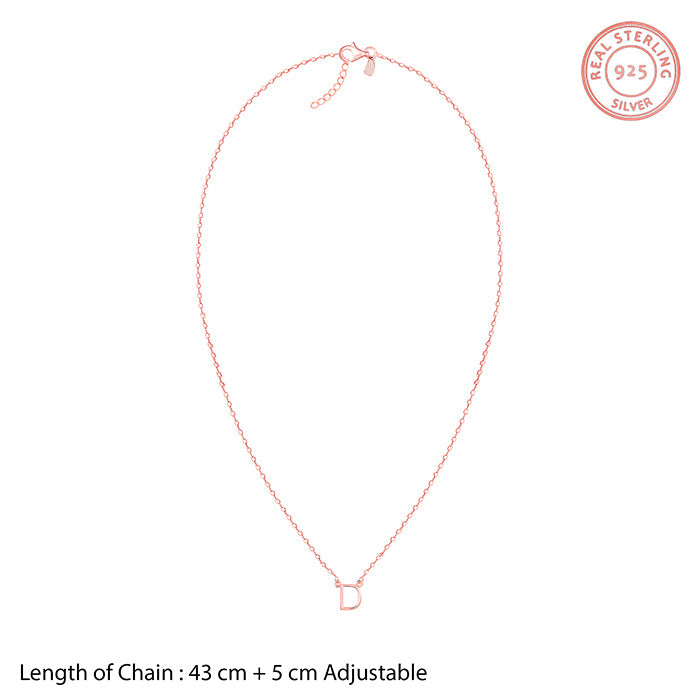 Rose Gold Personalised Initial Necklace