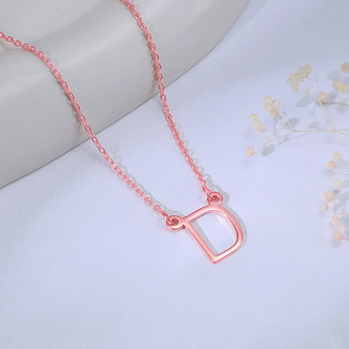 Rose Gold Personalised Initial Necklace