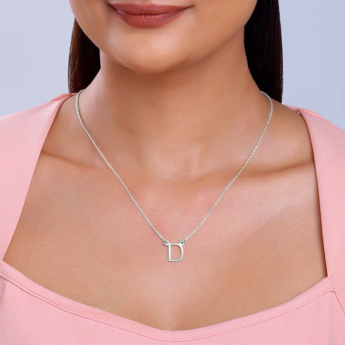 Silver Personalised Initial Necklace