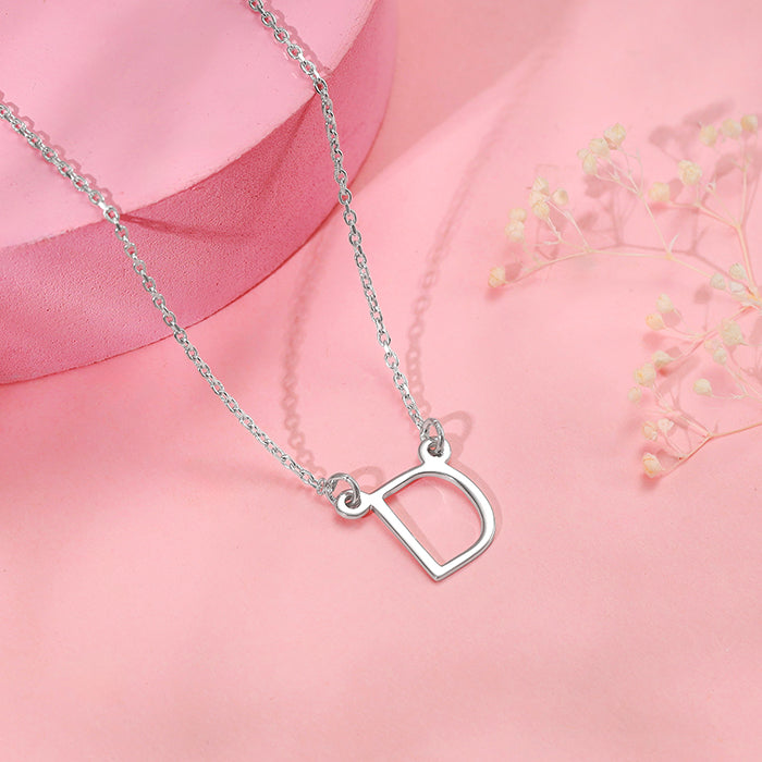 Silver Personalised Initial Necklace
