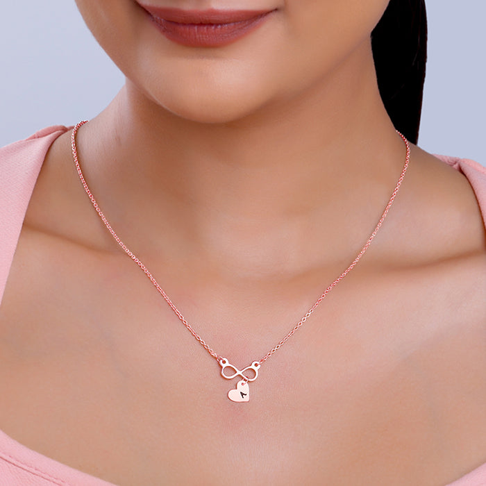 Rose Gold Personalised Endless Echo Necklace