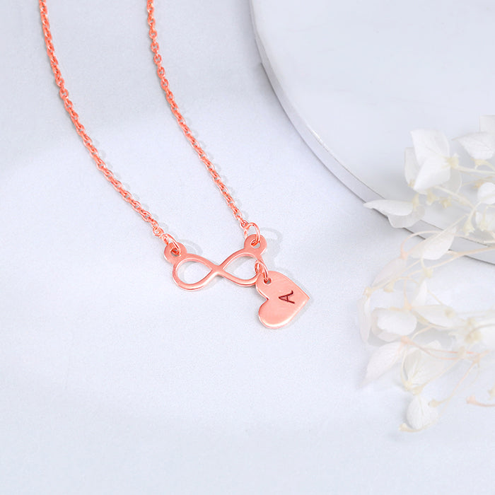 Rose Gold Personalised Endless Echo Necklace