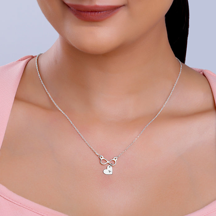 Silver Personalised Endless Echo Necklace