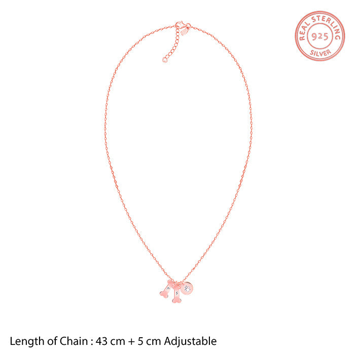 Rose Gold Personalised Pet Lover Necklace