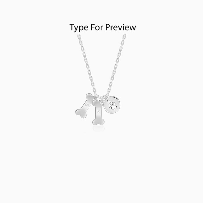 Silver Personalised Pet Lover Necklace