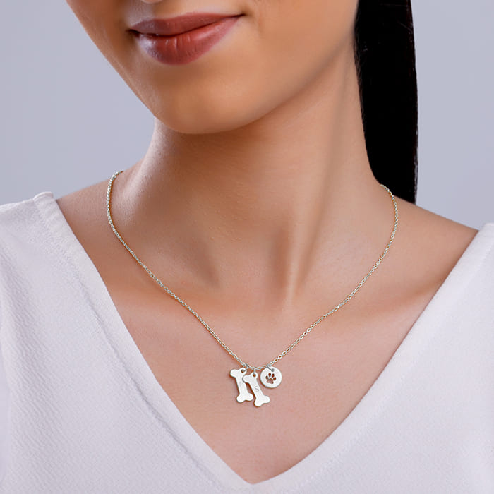 Silver Personalised Pet Lover Necklace