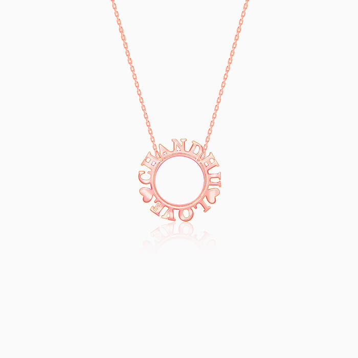 Rose Gold Personalised Round Name Necklace