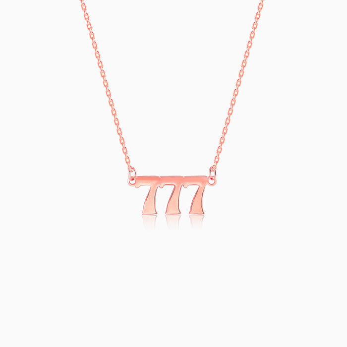 Rose Gold Personalised Triple Numeric Necklace