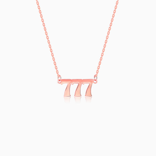 Rose Gold Personalised Triple Numeric Necklace