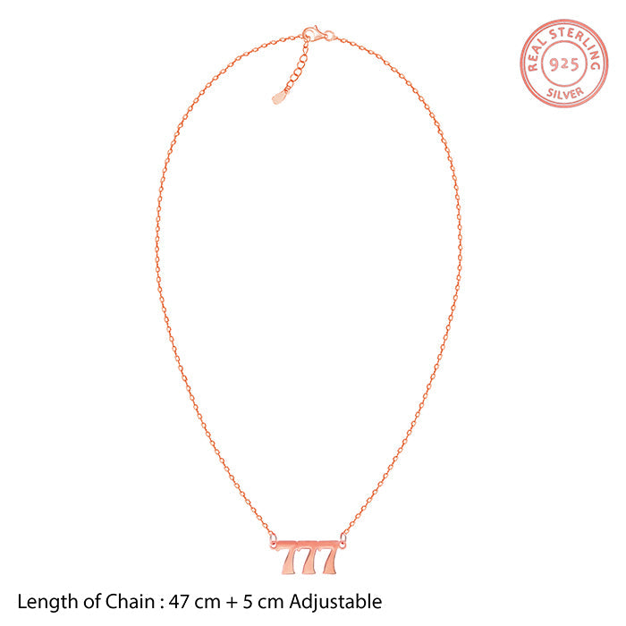 Rose Gold Personalised Triple Numeric Necklace