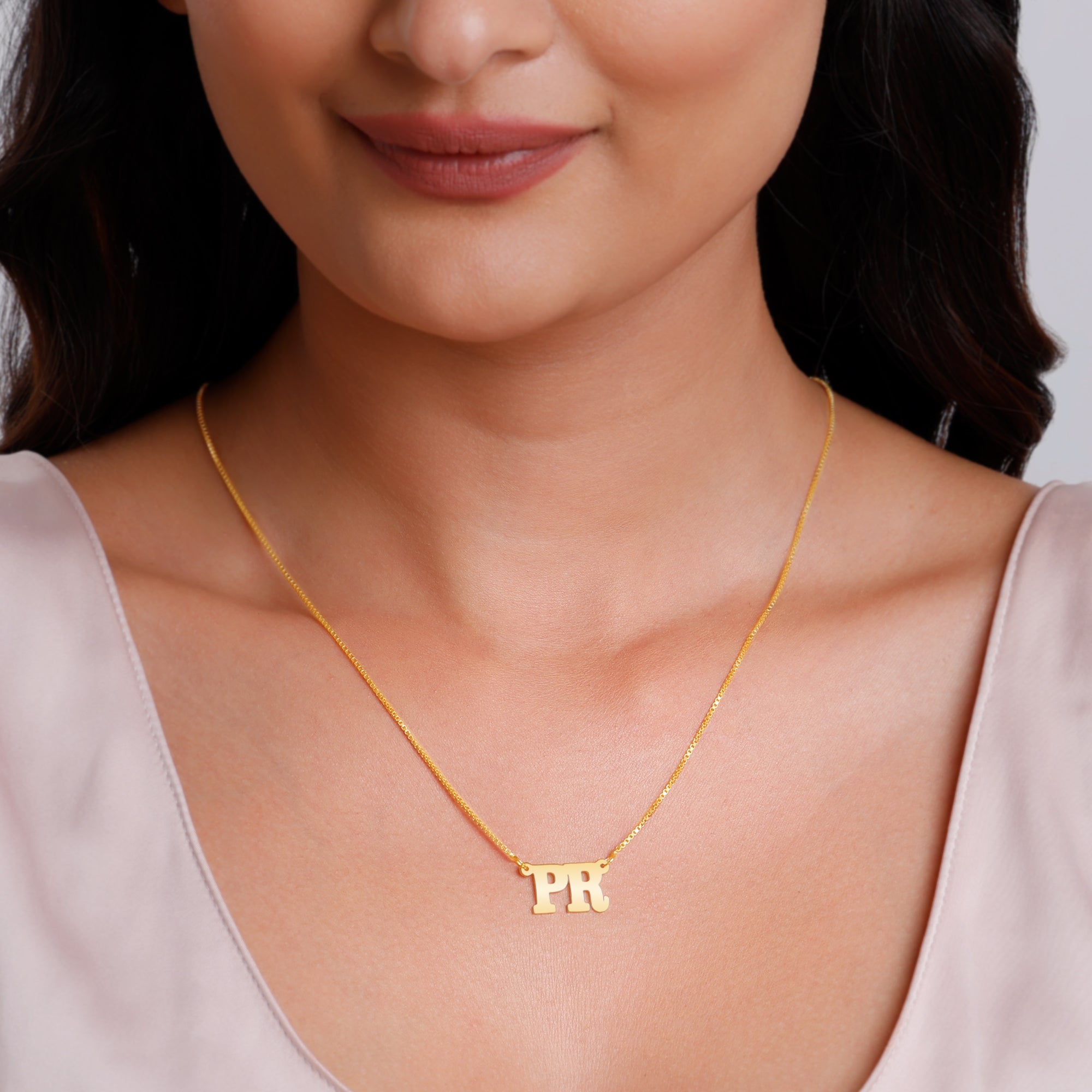 Golden Personalised Dual Initial Necklace