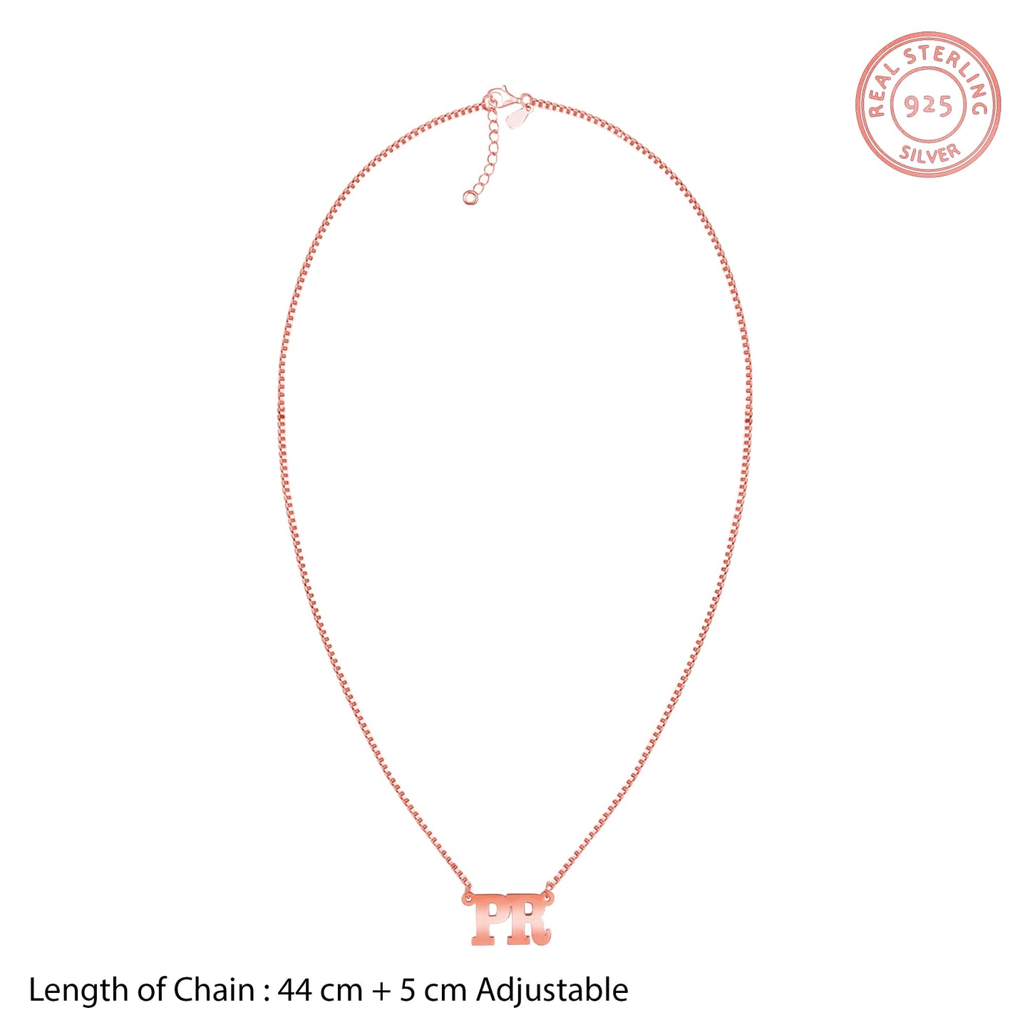 Rose Gold Personalised Dual Initial Necklace