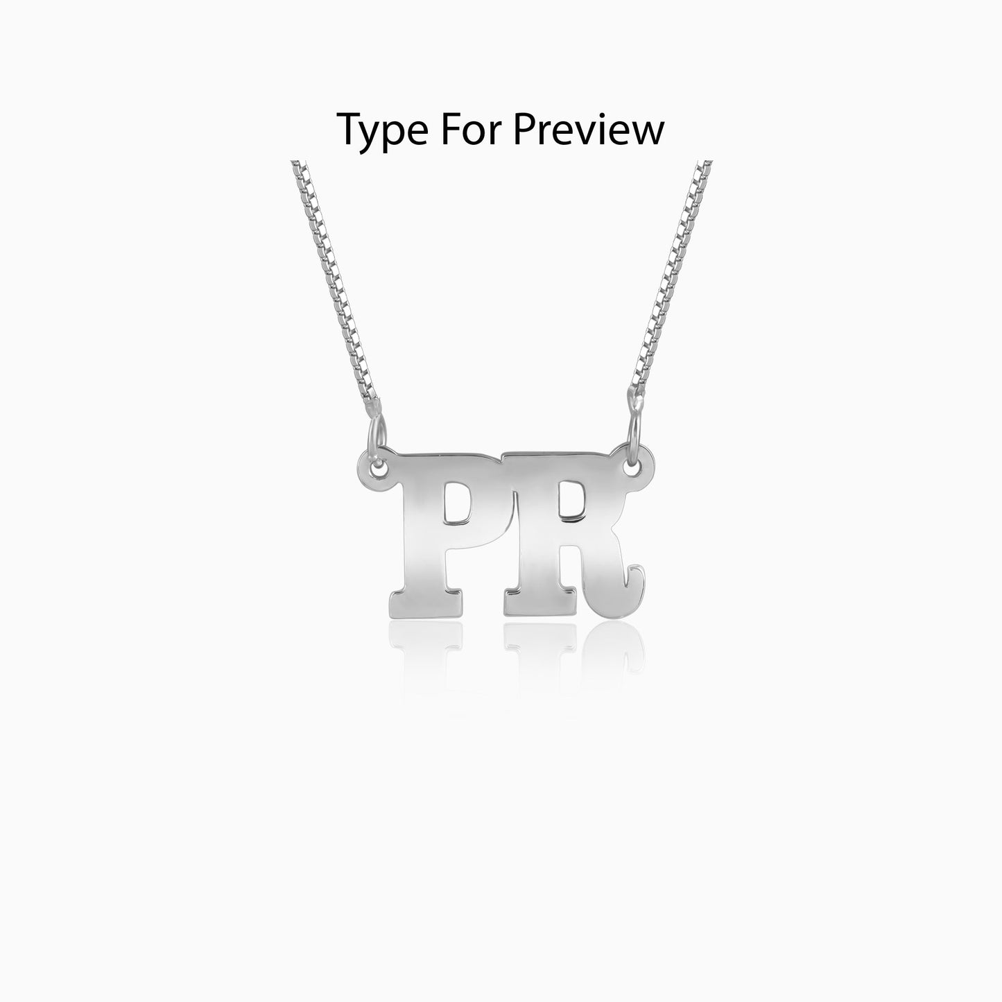 Silver Personalised Dual Initial Necklace