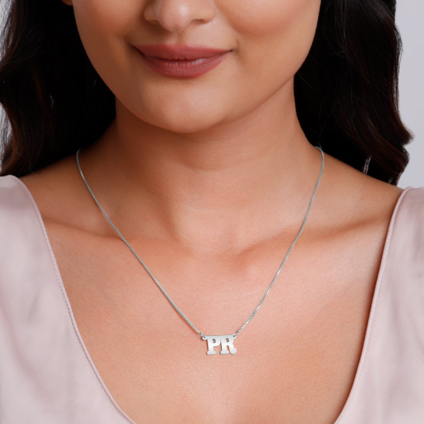 Silver Personalised Dual Initial Necklace