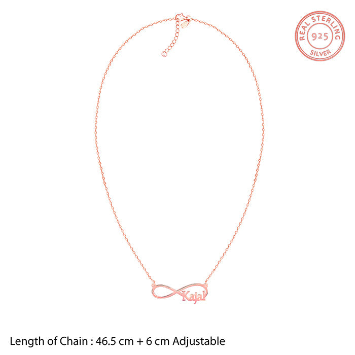 Rose Gold Personalised Infinity Name Necklace