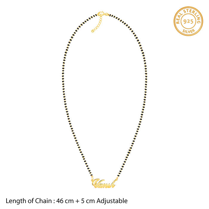 Golden Personalised Name Mangalsutra