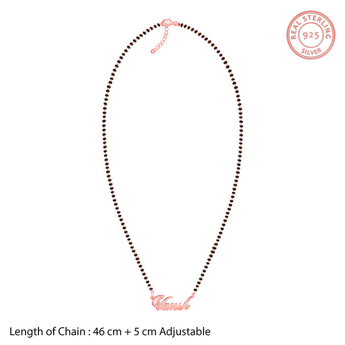 Rose Gold Personalised Name Mangalsutra