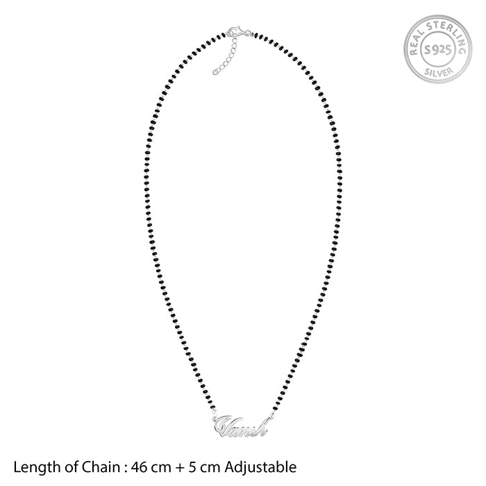 Silver Personalised Name Mangalsutra
