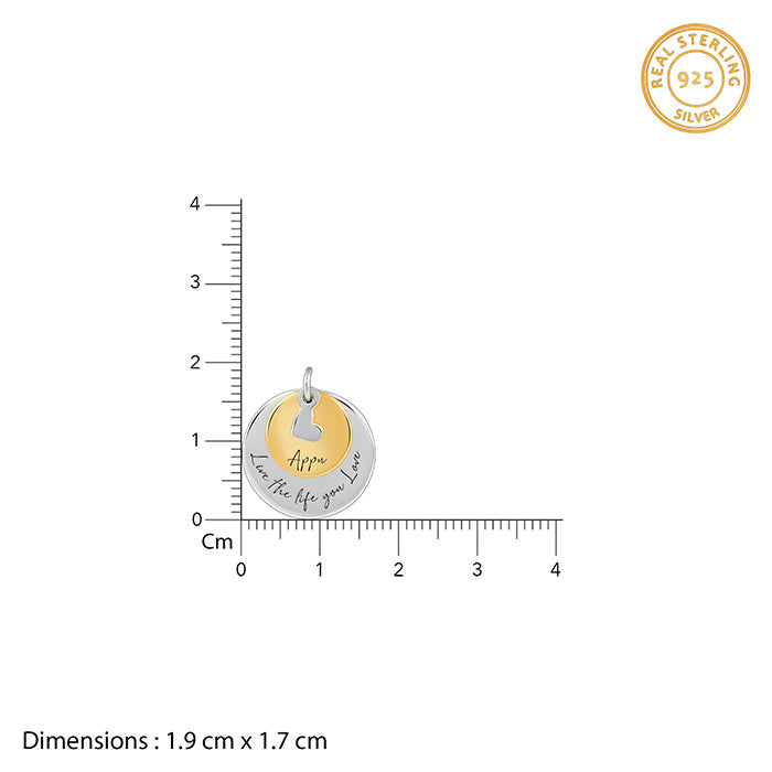 Dual Tone Golden Personalised Layered Coins Name Necklace
