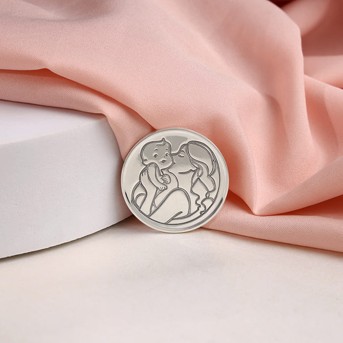 Silver Personalised Mother's Love Coin