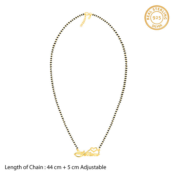 Golden Personalised Heart Name Mangalsutra