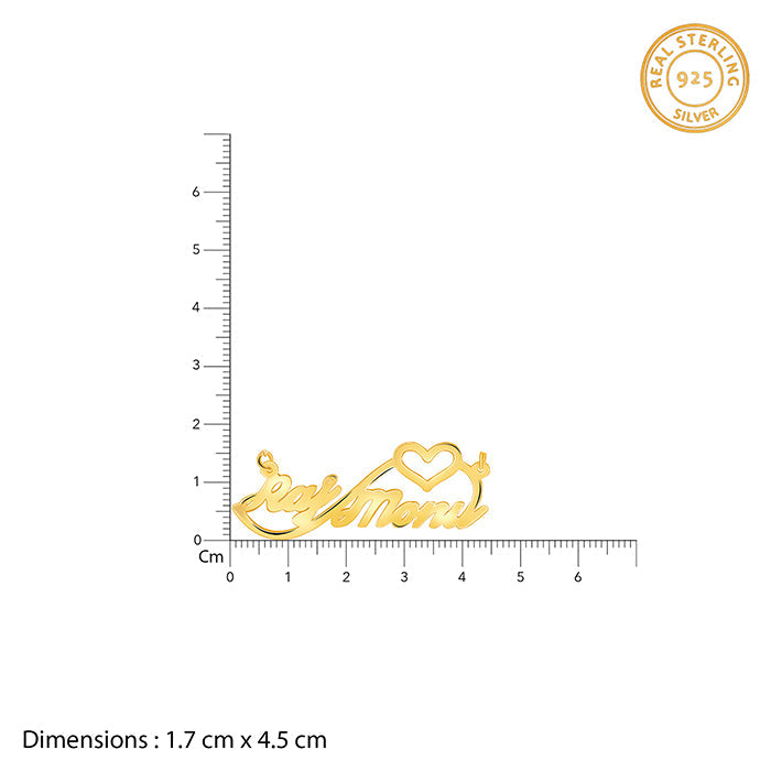 Golden Personalised Heart Name Mangalsutra