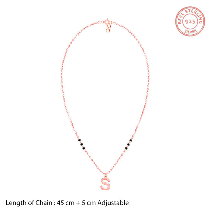 Rose Gold Personalised Cherished Initial Mangalsutra