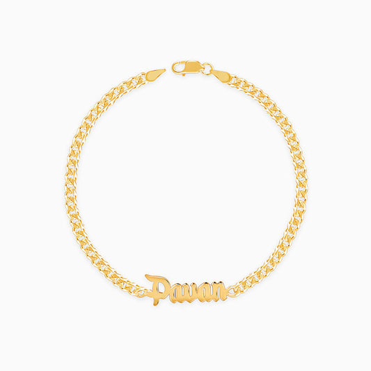 Golden Personalised Timeless Classic Bracelet For Him