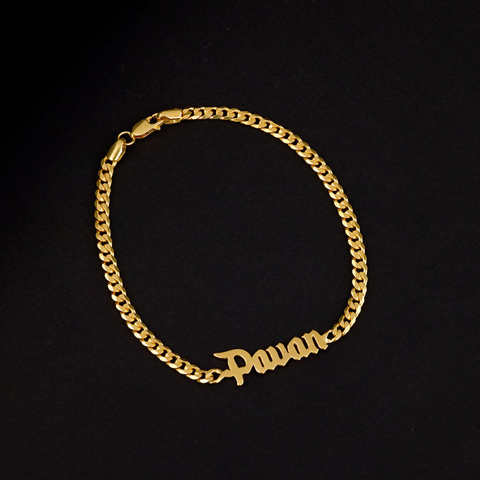 Golden Personalised Timeless Classic Bracelet For Him