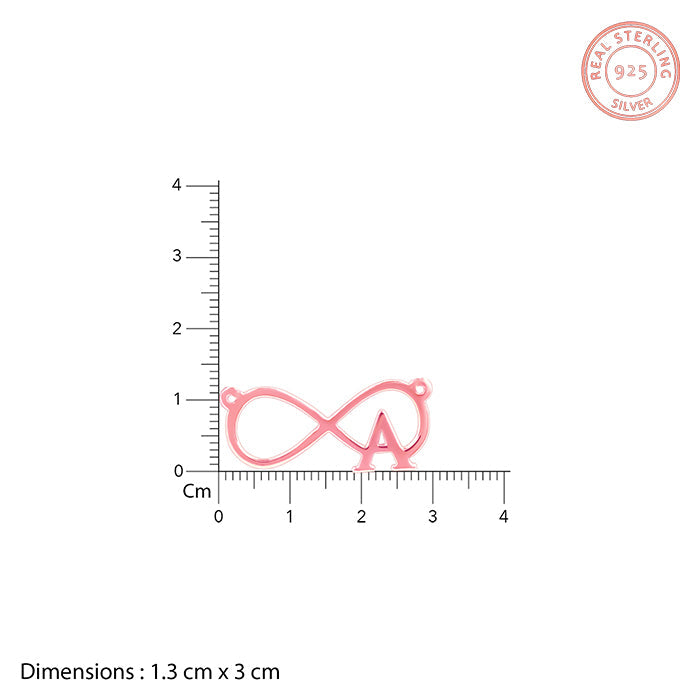 Rose Gold Personalised Infinity Initial Necklace
